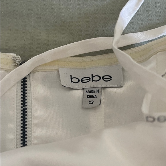 Bebe Ivory Satin Dress - Picture 2 of 3